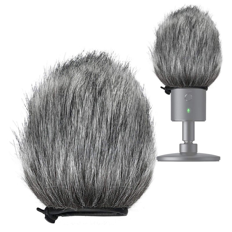 SUNMON Razer Seiren X Furry Windscreen Muff, Mic Pop Filter/Shield Wind Cover fits Razer Seiren X USB Condenser Streaming Microphone - Image 1